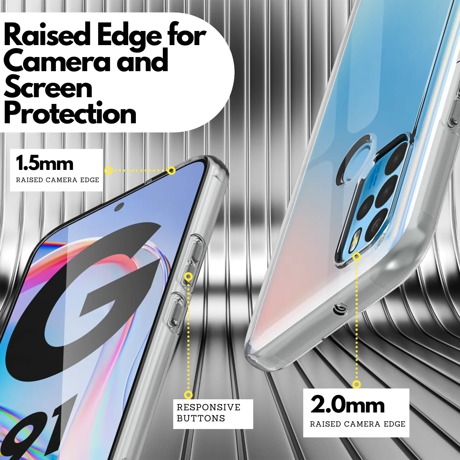 Clear Flex-Gel Case   2 Screen Protectors for BLU G91 Pro (Clear)