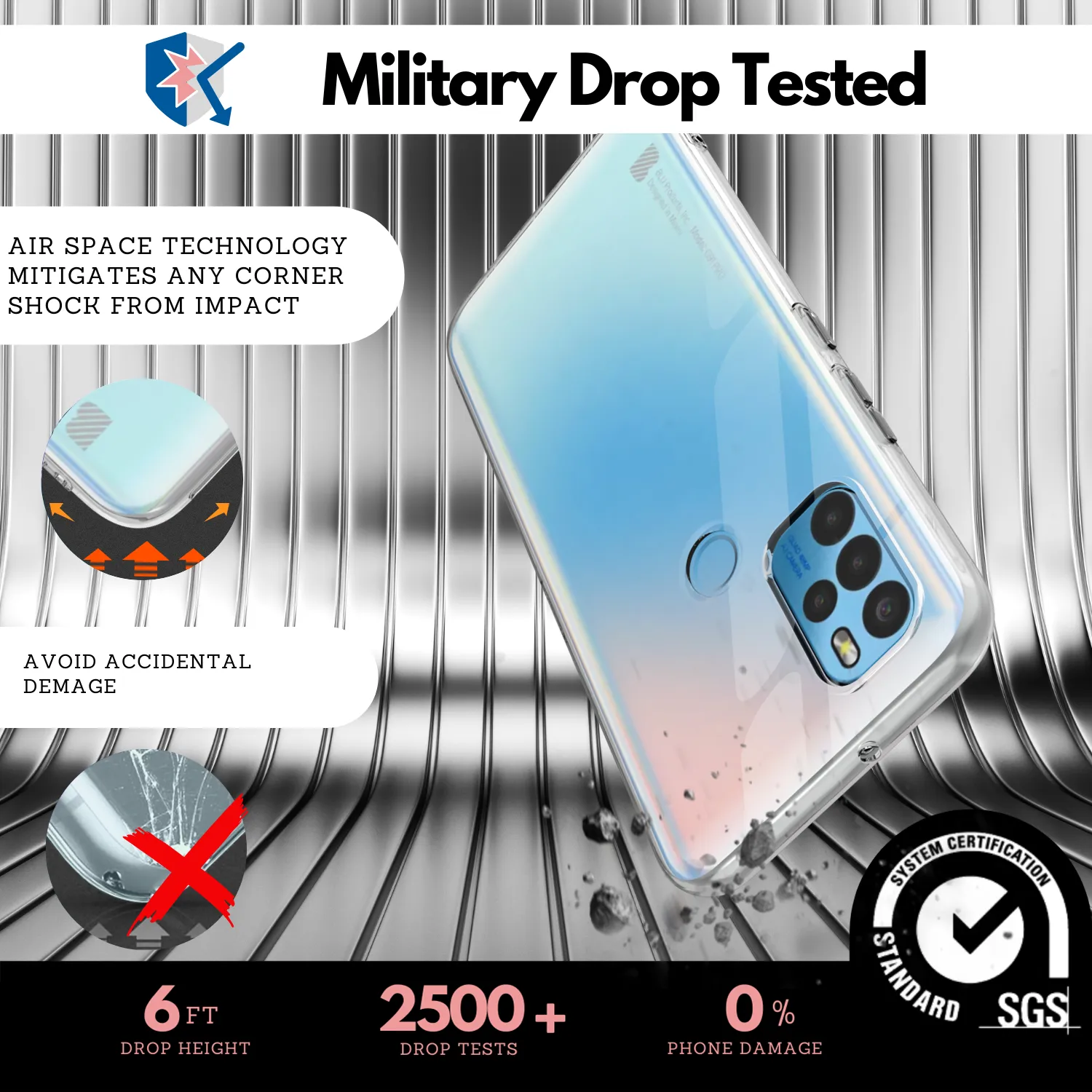 Clear Flex-Gel Case   2 Screen Protectors for BLU G91 Pro (Clear)