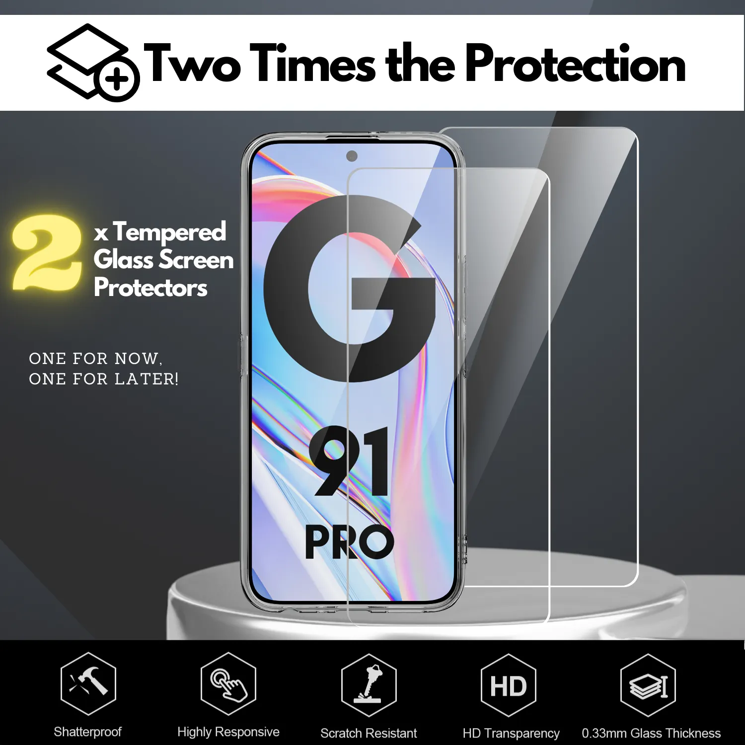 Clear Flex-Gel Case   2 Screen Protectors for BLU G91 Pro (Clear)