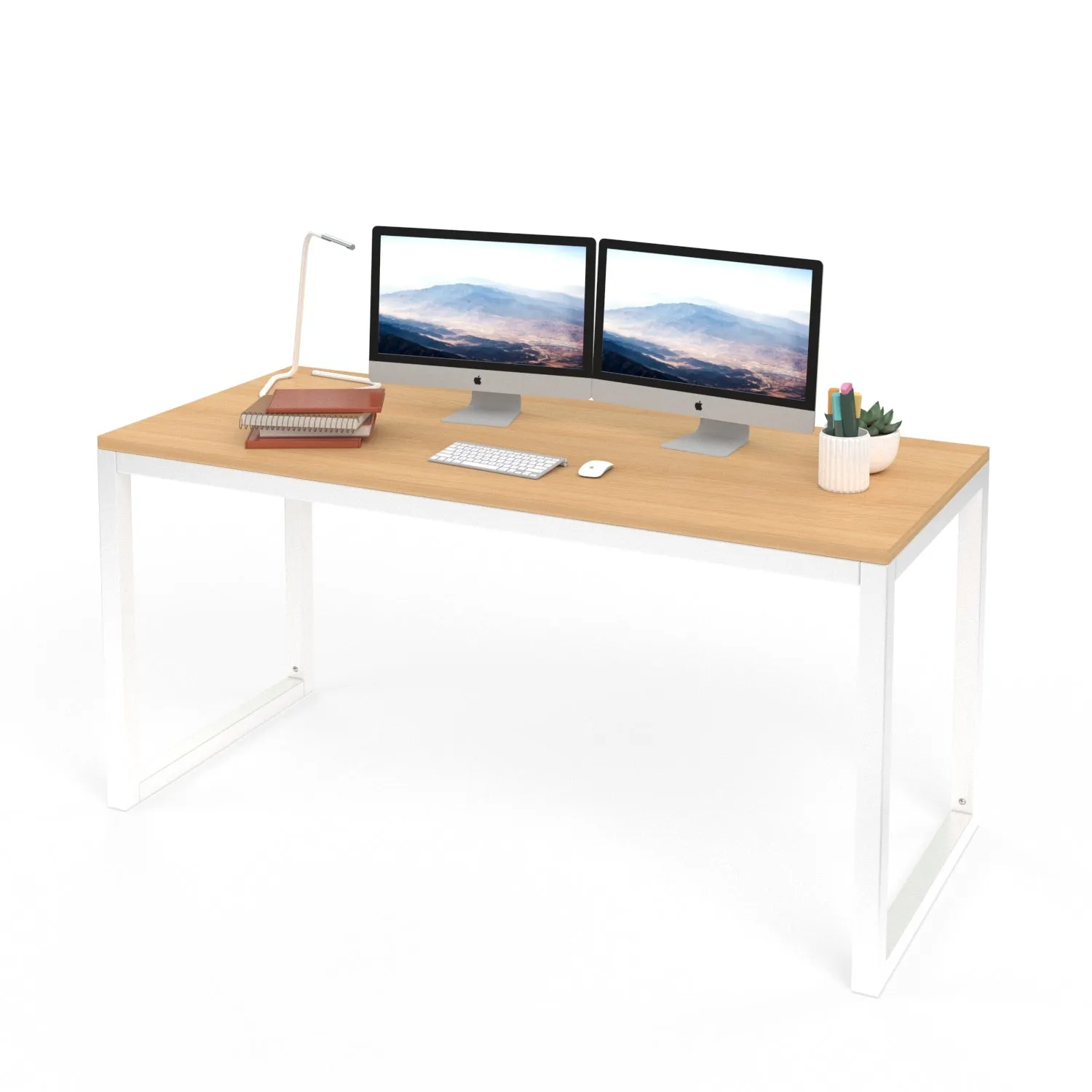 Computer Desk, Modern Writing Gaming Desk for Home Office, Small Wood Table Top Workstation