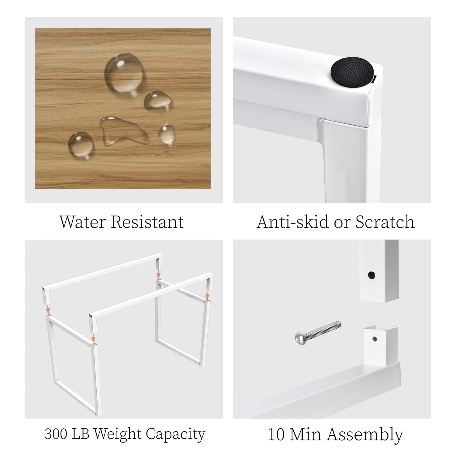 Computer Desk, Modern Writing Gaming Desk for Home Office, Small Wood Table Top Workstation