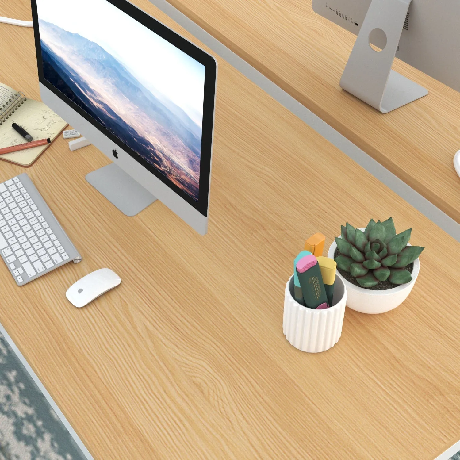 Computer Desk, Modern Writing Gaming Desk for Home Office, Small Wood Table Top Workstation