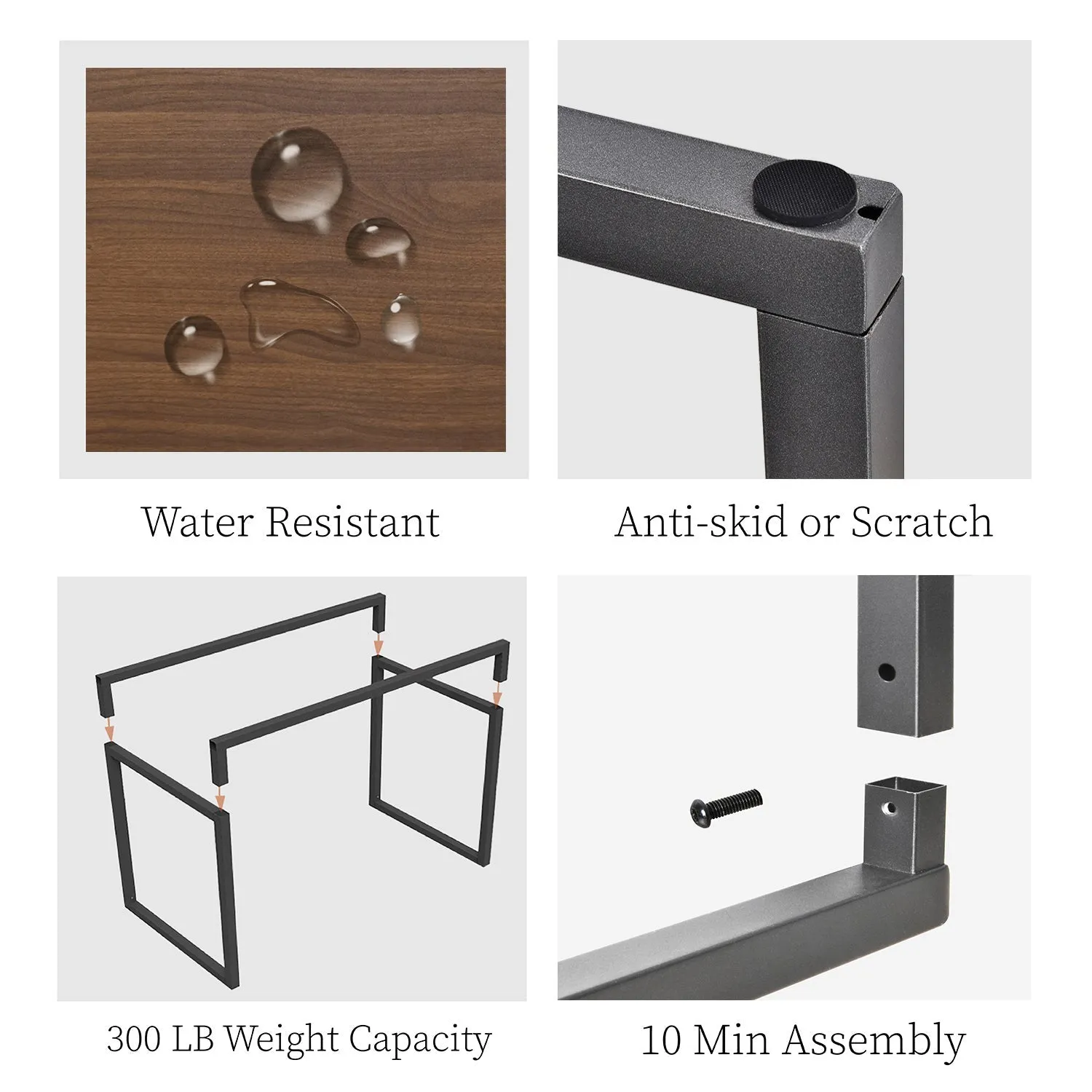 Computer Desk, Modern Writing Gaming Desk for Home Office, Small Wood Table Top Workstation