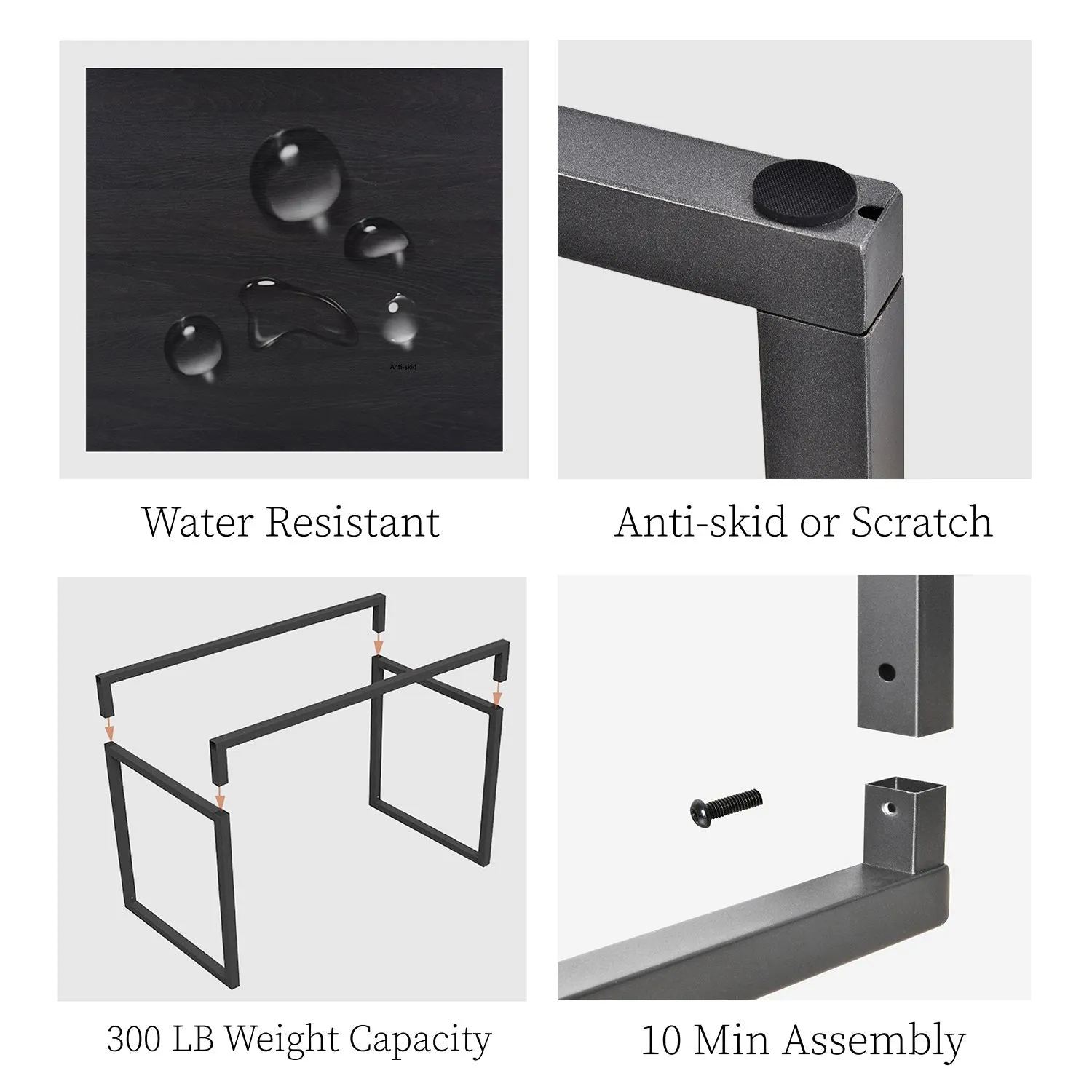 Computer Desk, Modern Writing Gaming Desk for Home Office, Small Wood Table Top Workstation