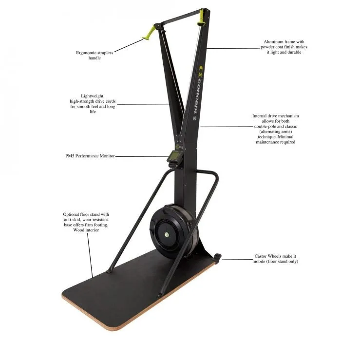 CONCEPT 2 SKIERG WITH PM5 MONITOR (BASE NOT INCLUDED)