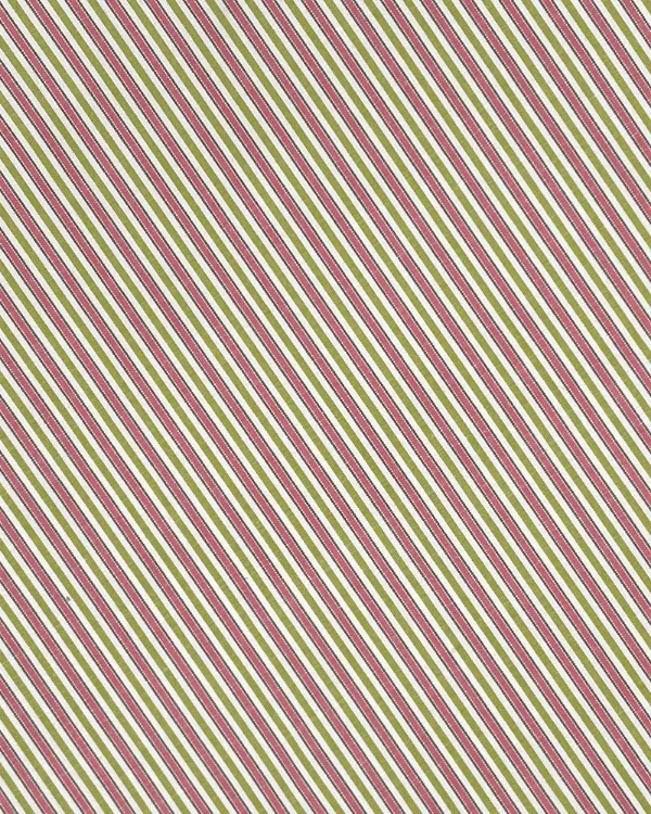 Crisp Peach Green Stripe Fabric | Poly Cotton Shirting