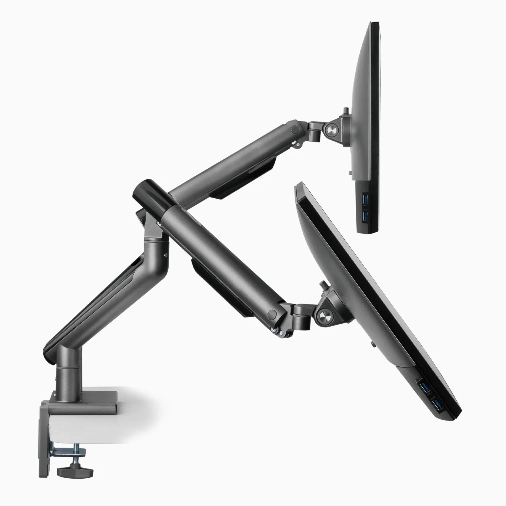 Desky Dual Slim Aluminium Monitor Arm