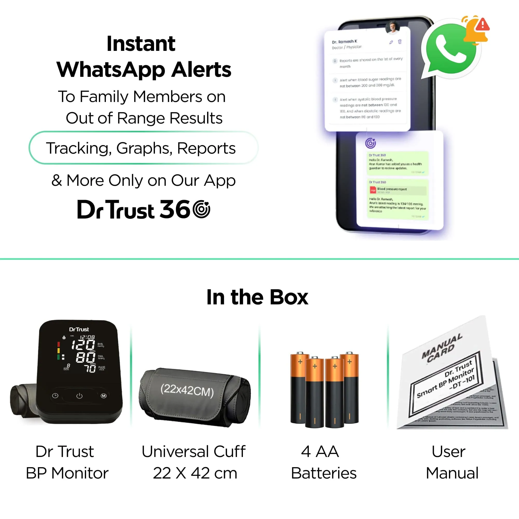 Dr Trust USA Smart Talking or No-Talking Automatic Digital BP Machine Blood Pressure Monitor - 101