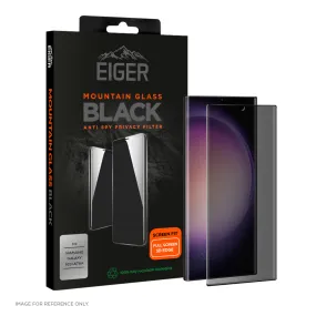 Eiger Mountain Black Privacy 3D Screen Protector for Samsung Galaxy S23 Ultra in Black