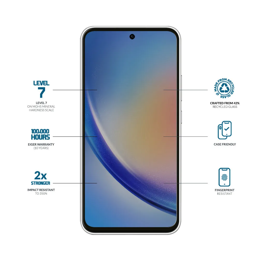 Eiger Mountain Glass CLEAR EDGE Screen Protector for Samsung A35 / A55