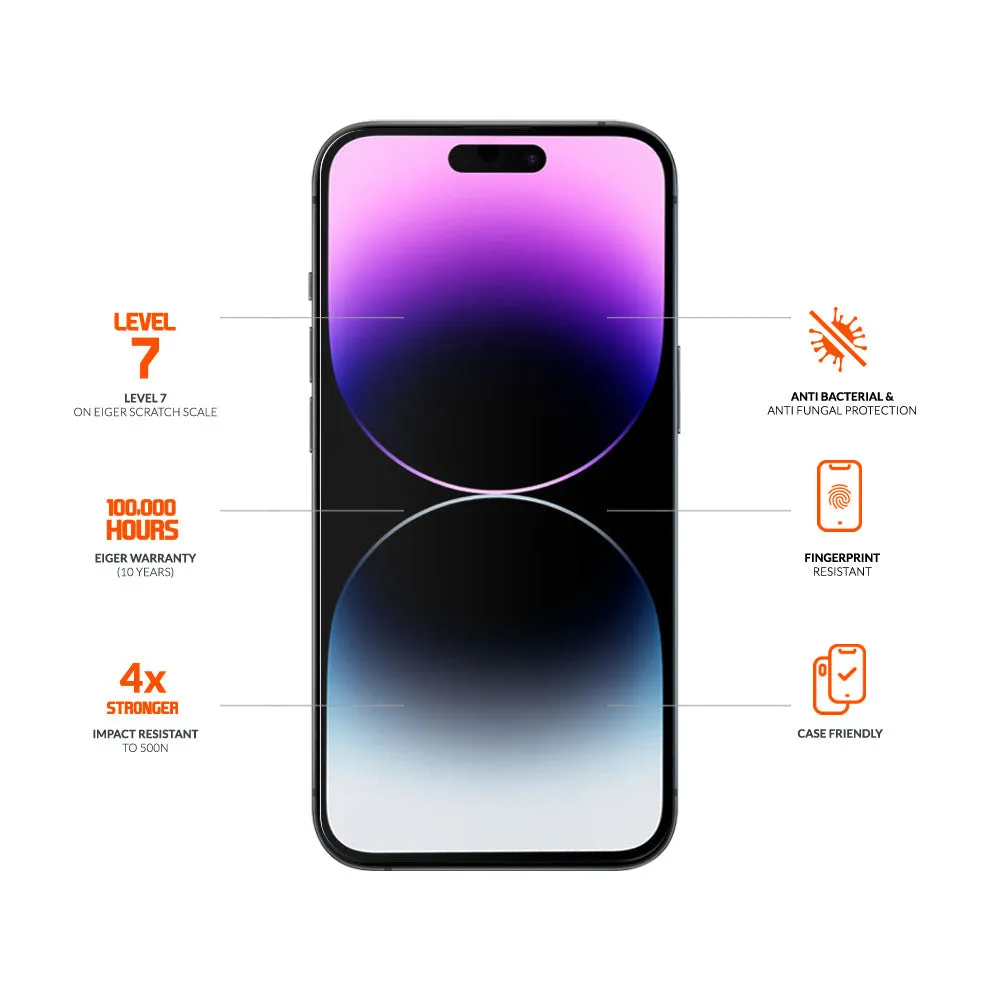 Eiger Mountain Glass Ultra Screen Protector for iPhone 16 Plus/ 15 Plus / 15 Pro Max