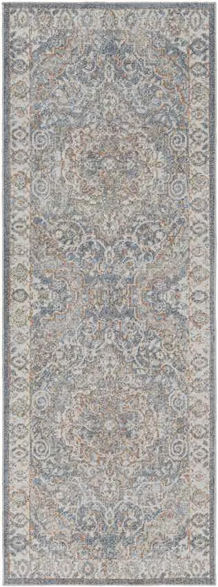 Elsmore Traditional Dark Blue Washable Area Rug