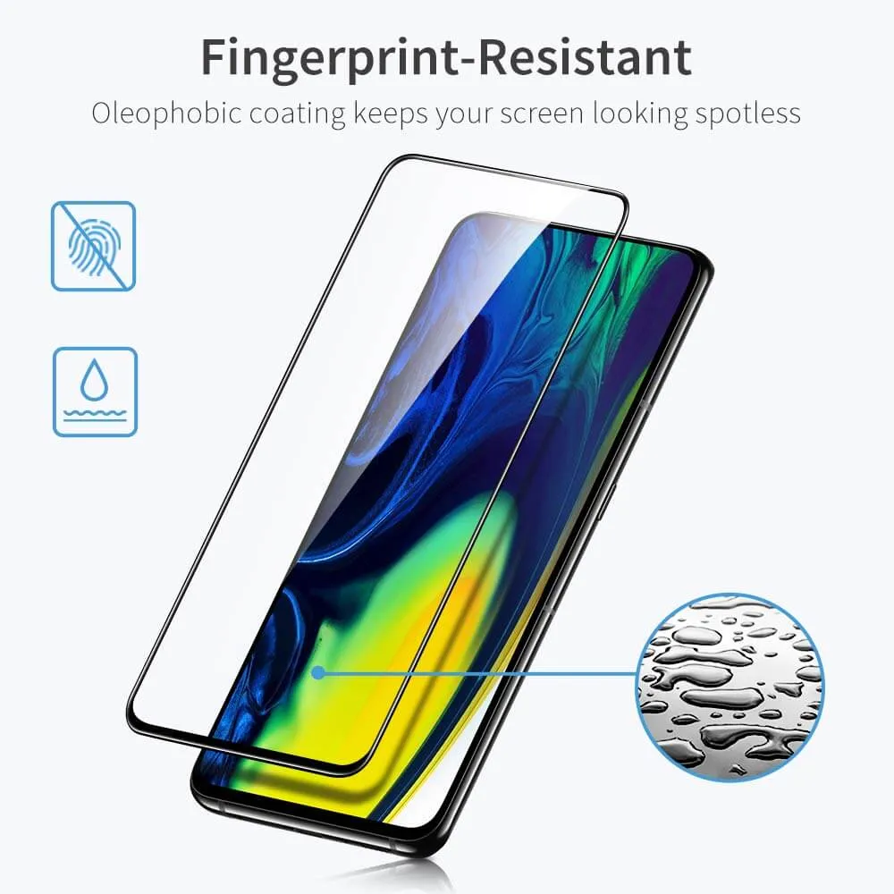 ESR Full Coverage Glass Screen Protector for Samsung Galaxy A80 - Black, 2 Pack