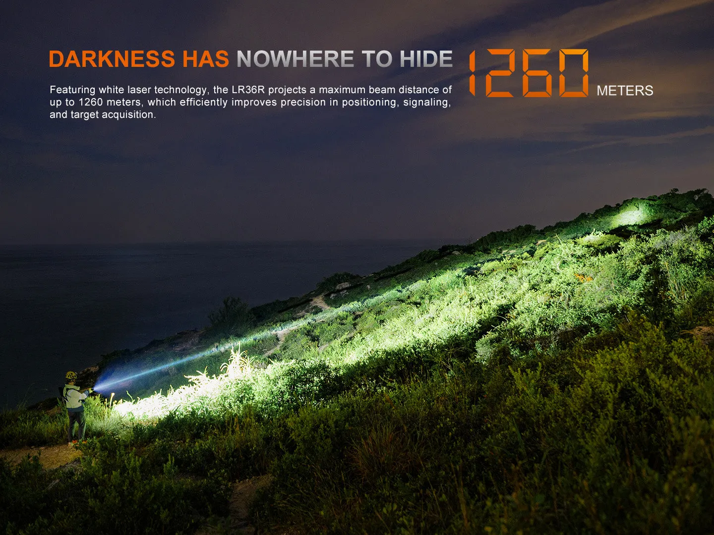 Fenix LR36R 10,000 Lumen LED and LEP Rechargeable Flashlight