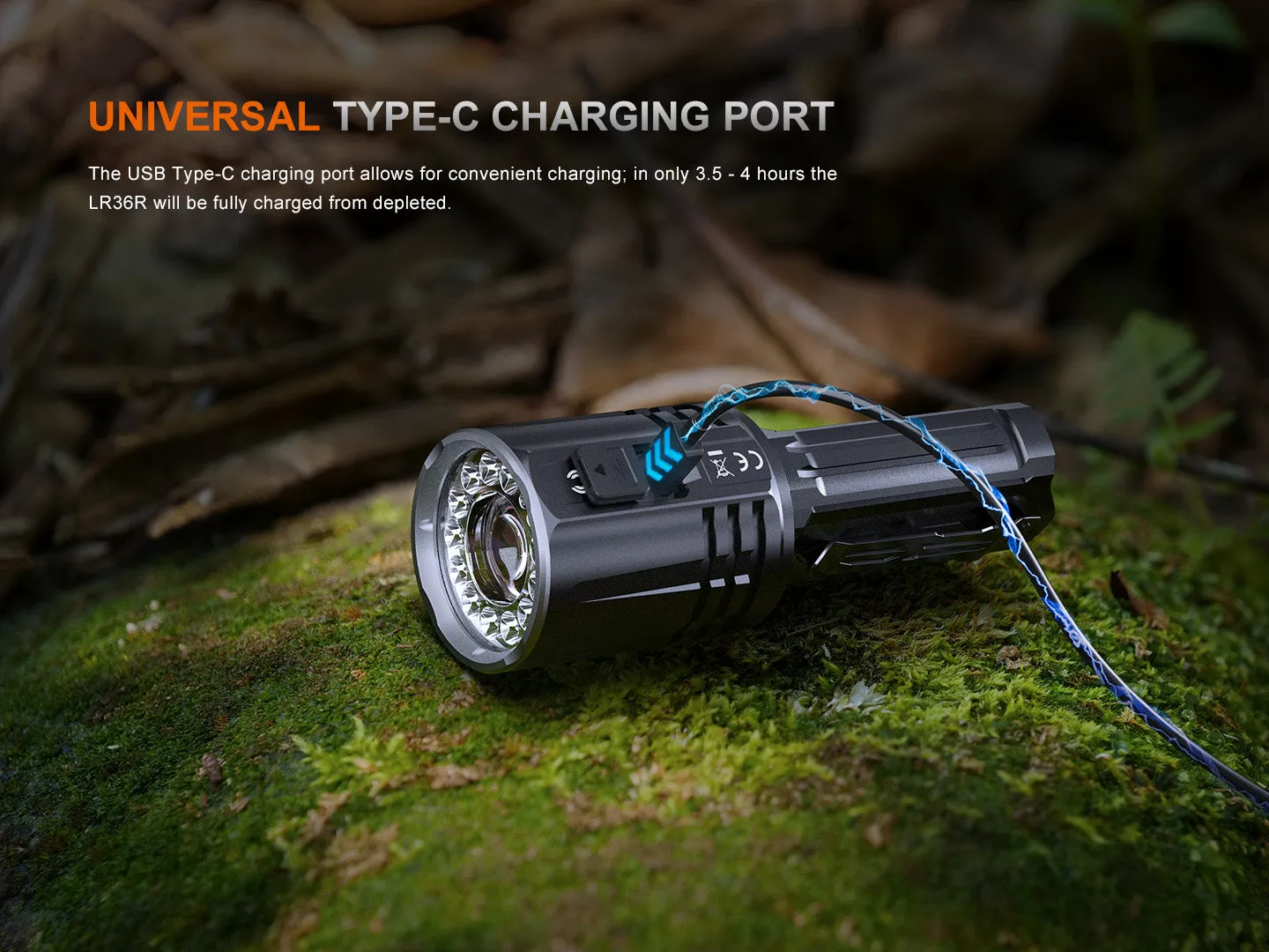 Fenix LR36R 10,000 Lumen LED and LEP Rechargeable Flashlight