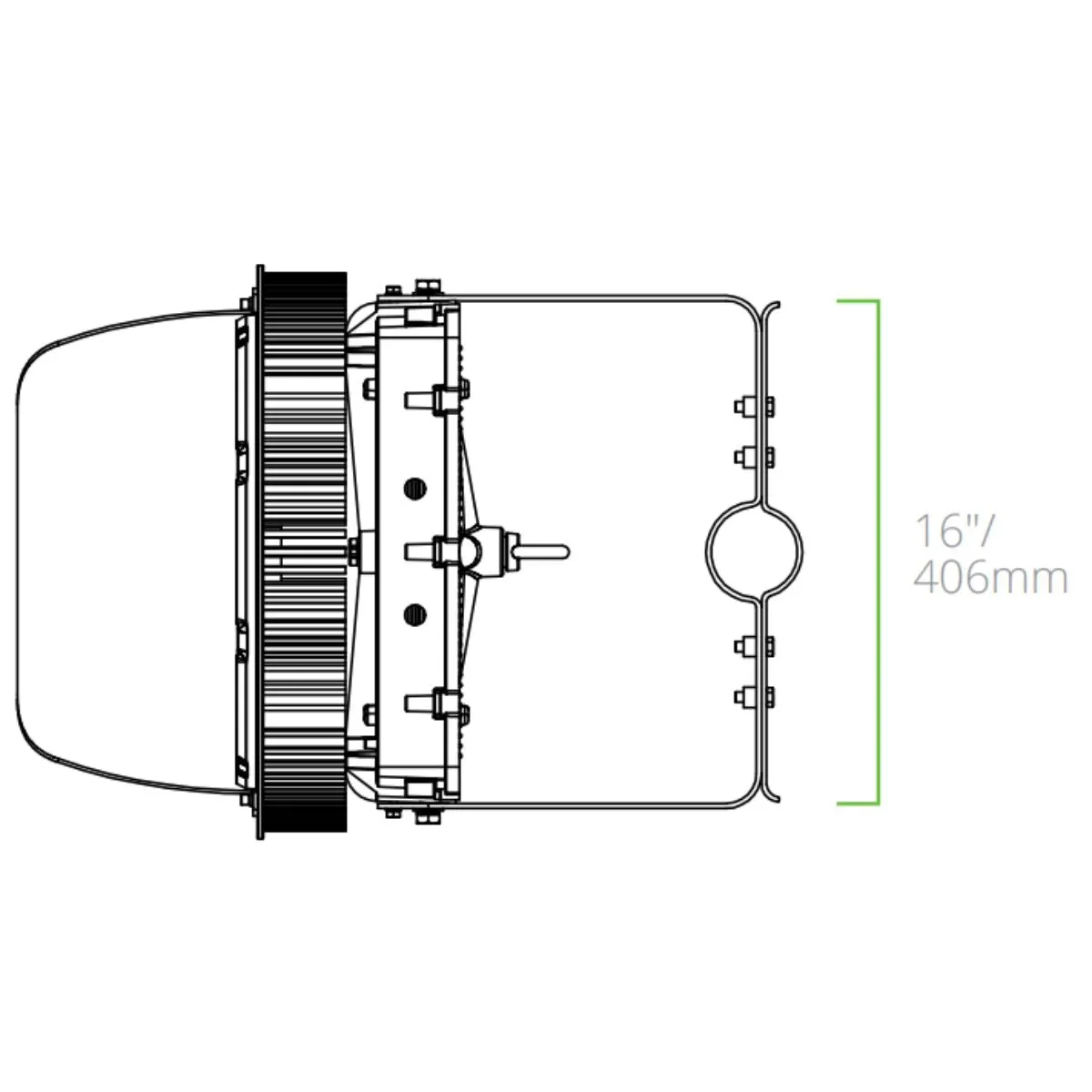 Flood Light and High Bay LED Light, 450 Watts, 77130 Lumens, 5000K, Black Finish, 120/277V