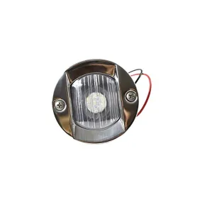 Flush Mount Caution White Round Stainless Waterproof 3”  LED (12V 18W)