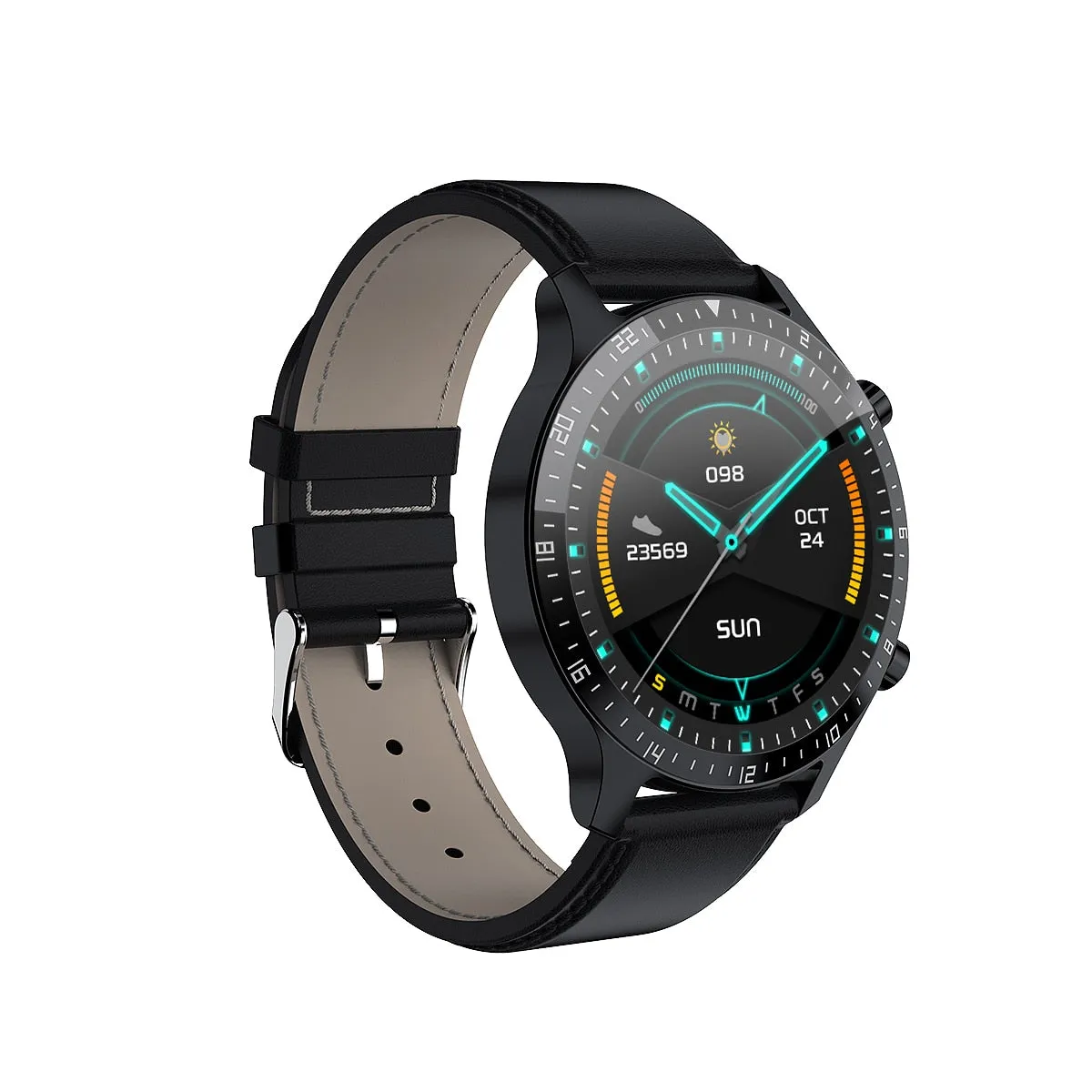 Full Touch Blood Pressure Heart Rate Monitor Fitness Waterproof Smart Watch