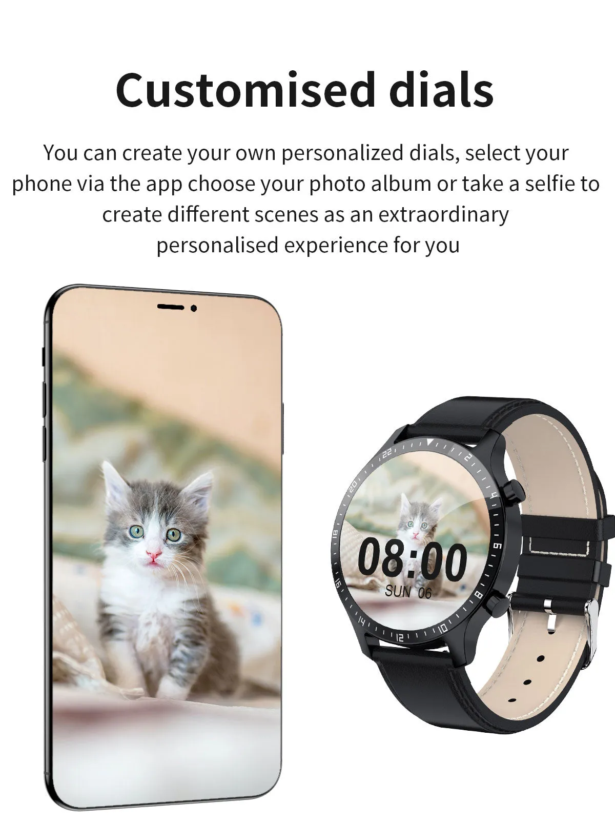 Full Touch Blood Pressure Heart Rate Monitor Fitness Waterproof Smart Watch