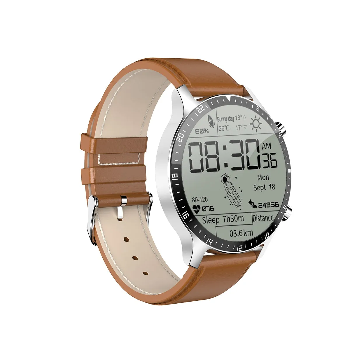 Full Touch Blood Pressure Heart Rate Monitor Fitness Waterproof Smart Watch