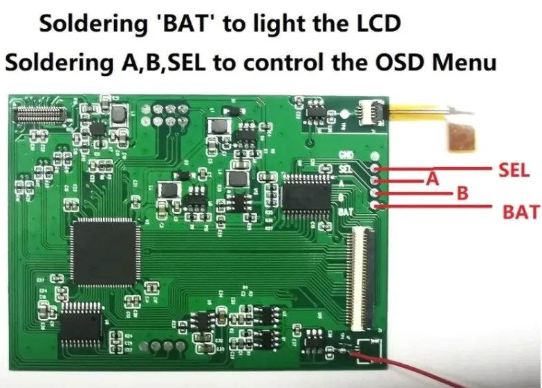 Game Boy Pocket OSD Backlight Mod Kit - Hispeedido