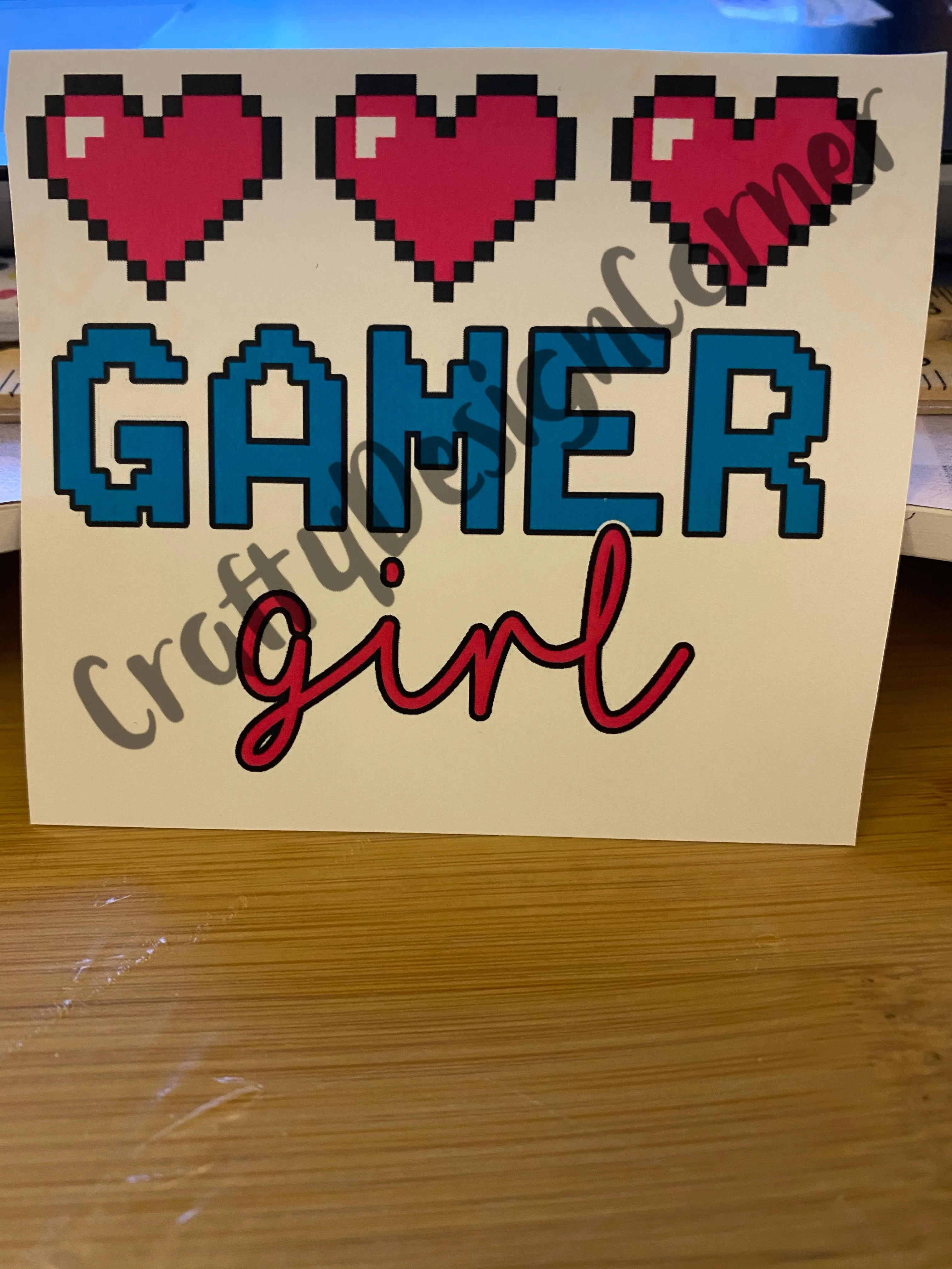 Gamer Girl Clear WATER SLIDE