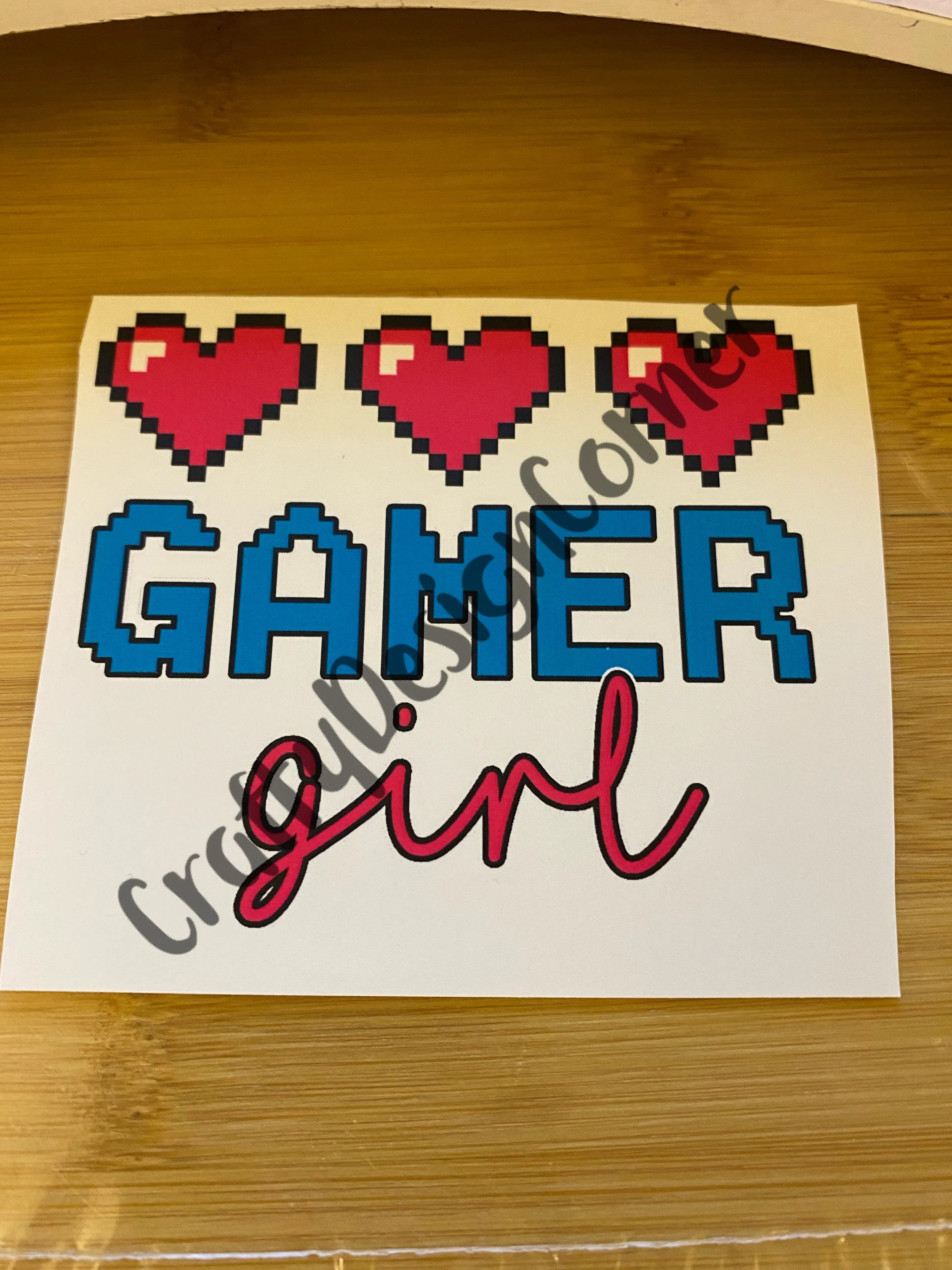 Gamer Girl Clear WATER SLIDE