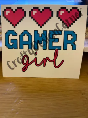 Gamer Girl Clear WATER SLIDE