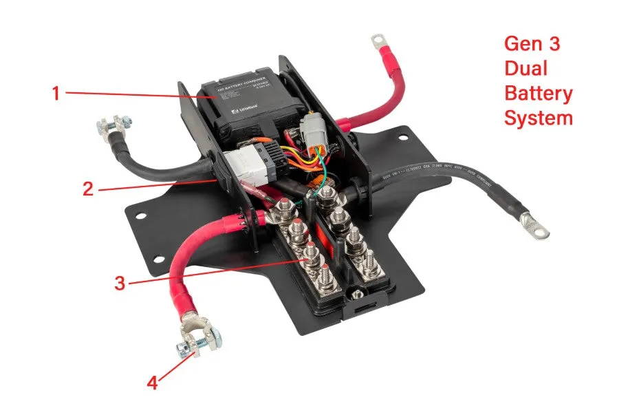 GENESIS OFFROAD | Jeep Gladiator 2020-Current Dual Battery Kit (185-JTDBKG3)
