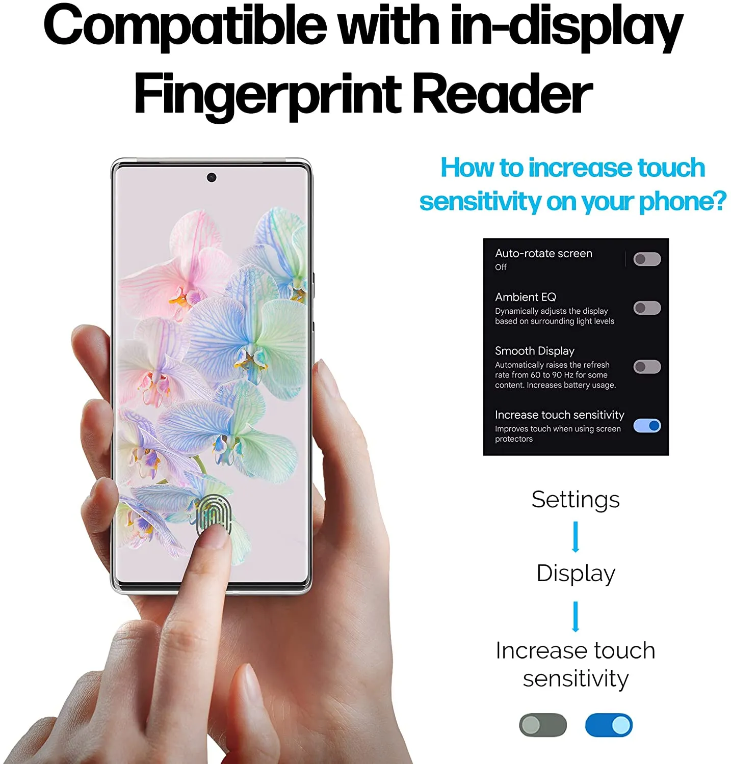 Google Pixel 6 Pro Anti-Scratch Screen Protector Film [2-Pack]