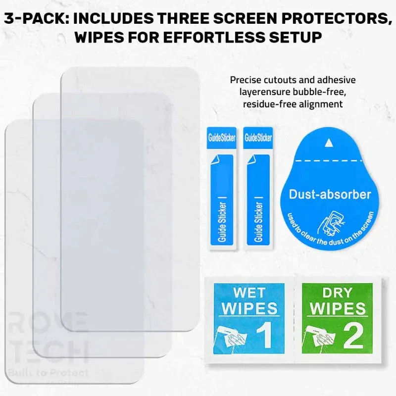 Google Pixel 9 Pro XL 6.8" Tempered Glass Screen Protector 3 Per Pack