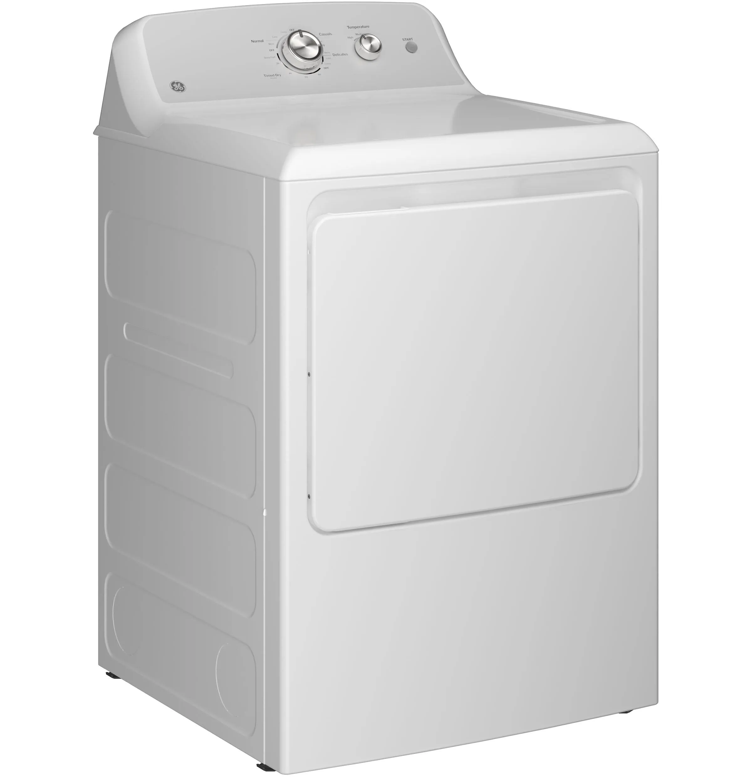 GTD38EASWWS GE® 7.2 cu. ft. Capacity Electric Dryer with Up To 120 ft. Venting&#x200B; and Reversible Door&#x200B;