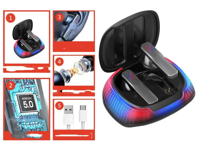 Hall Flashing Low-latency Wireless Gaming Headset-Low-Latency Gaming Headset