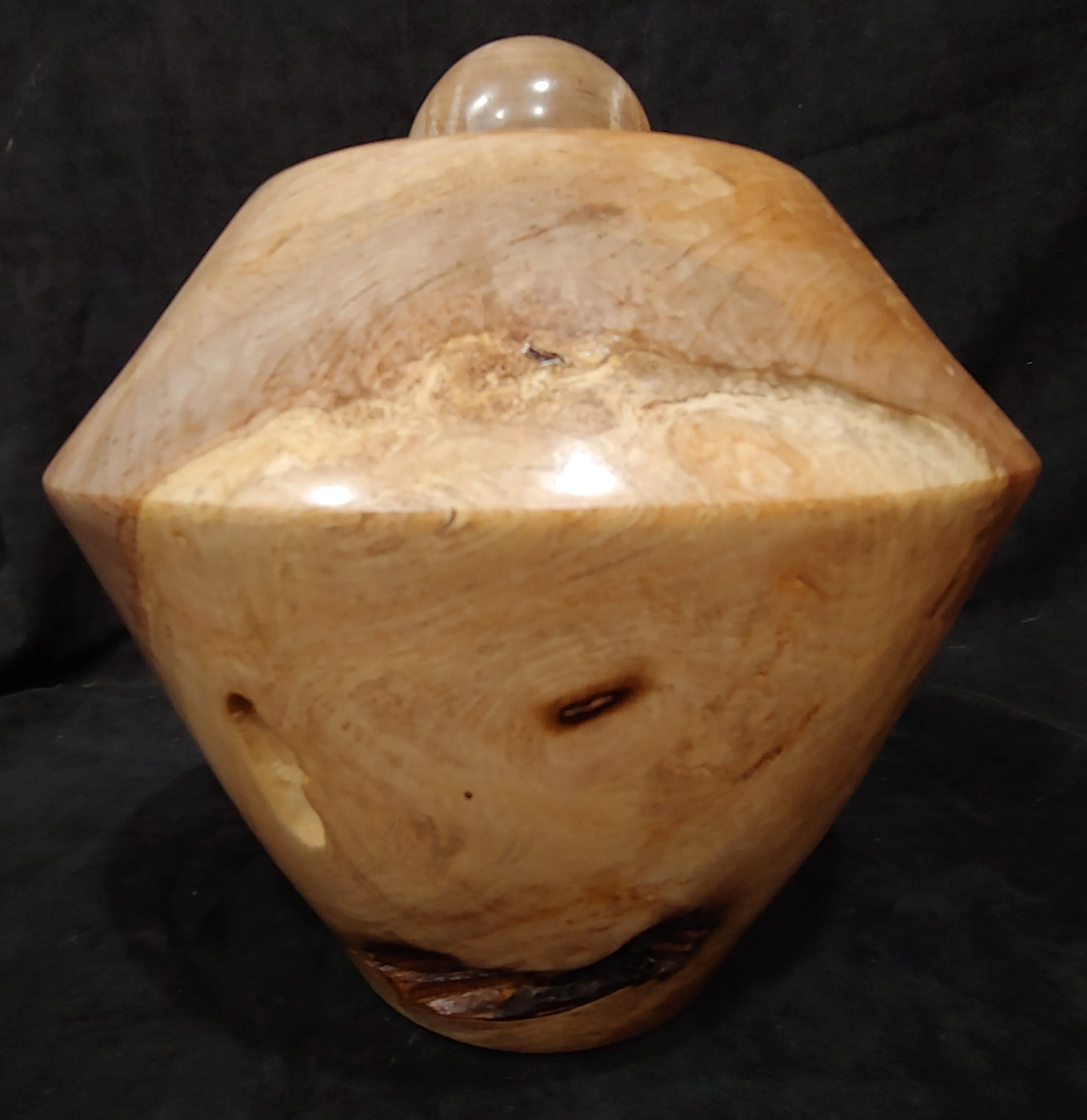 Hand Turned Ambrosia Maple Cremation Urn