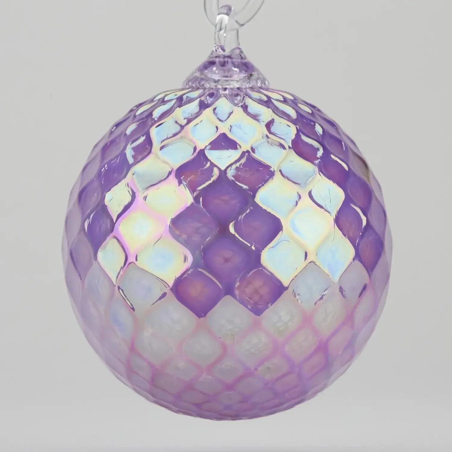 Handblown Set of Three Opaque Ornaments in Gum Drop, Gum Drop Diamond, and Gum Drop Twist by Glass Eye Studio