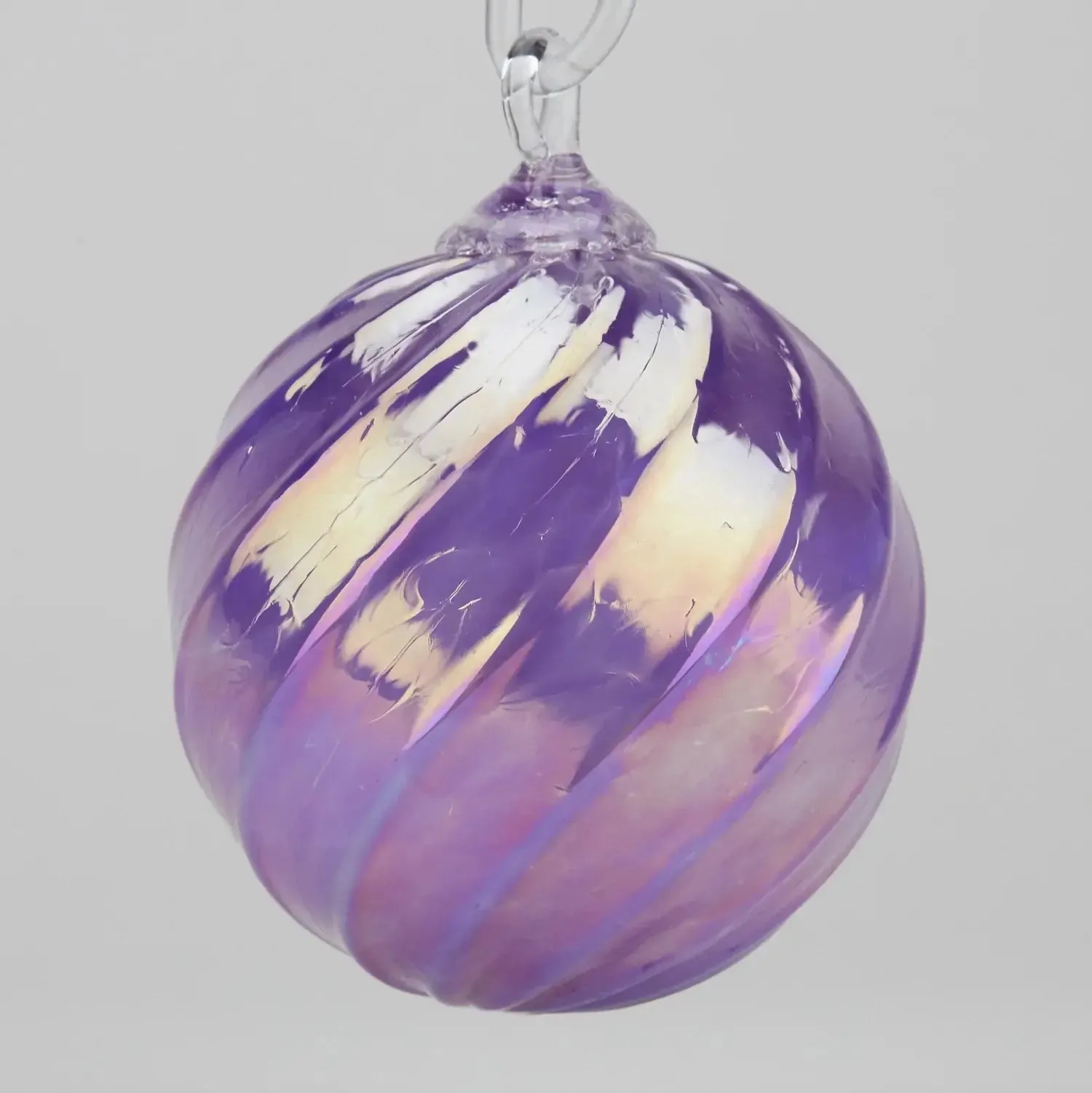 Handblown Set of Three Opaque Ornaments in Gum Drop, Gum Drop Diamond, and Gum Drop Twist by Glass Eye Studio