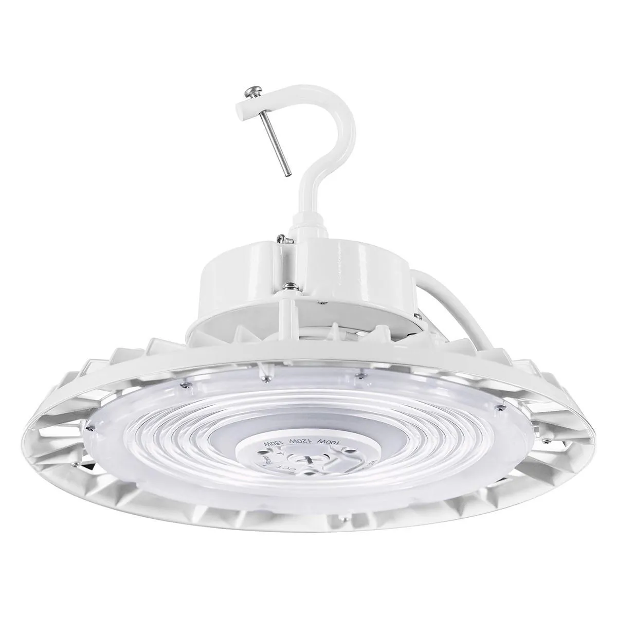 High Bay UFO LED Light, 240 Watts, 35K/40K/50K, 36000 Lumens, White Finish, 120-277V