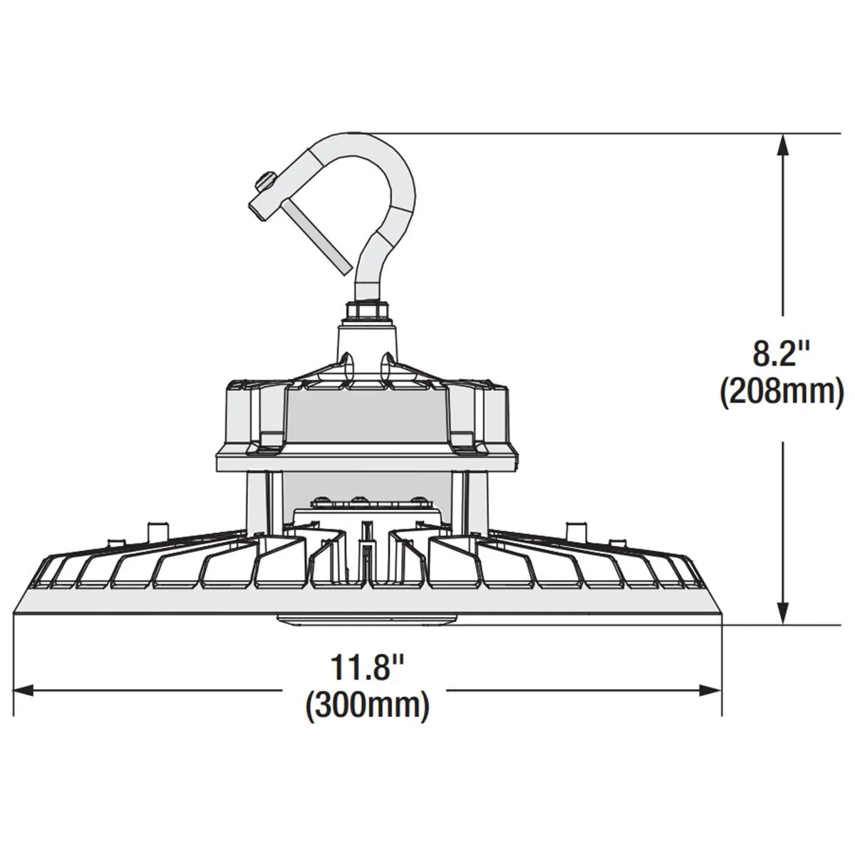 High Bay UFO LED Light, 240 Watts, 35K/40K/50K, 36000 Lumens, White Finish, 120-277V