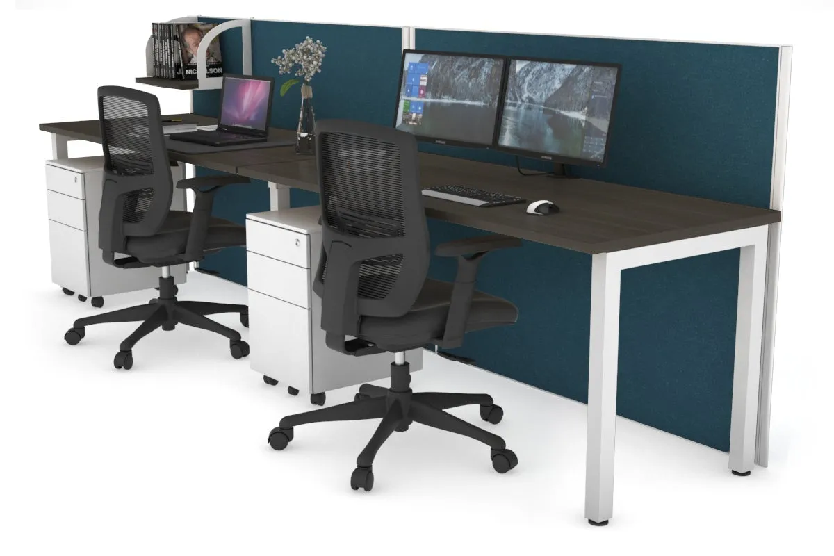 Horizon Quadro 2 Person Run Square Legs Office Workstation [1600L x 700W]