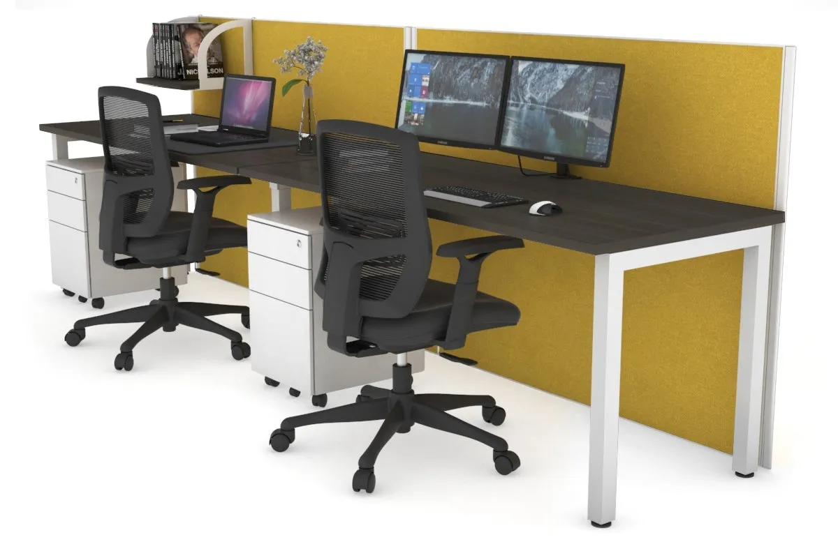 Horizon Quadro 2 Person Run Square Legs Office Workstation [1600L x 700W]