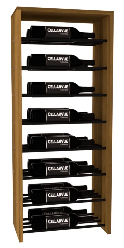 InstaCellar - 17.5" Horizontal Double Deep Top Display - Black Metal Rods