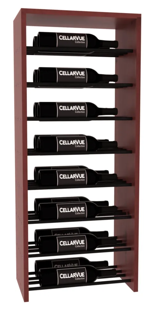 InstaCellar - 17.5" Horizontal Double Deep Top Display - Black Metal Rods