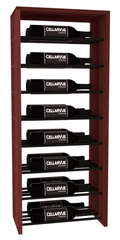 InstaCellar - 17.5" Horizontal Double Deep Top Display - Black Metal Rods