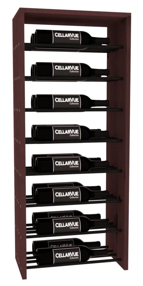 InstaCellar - 17.5" Horizontal Double Deep Top Display - Black Metal Rods