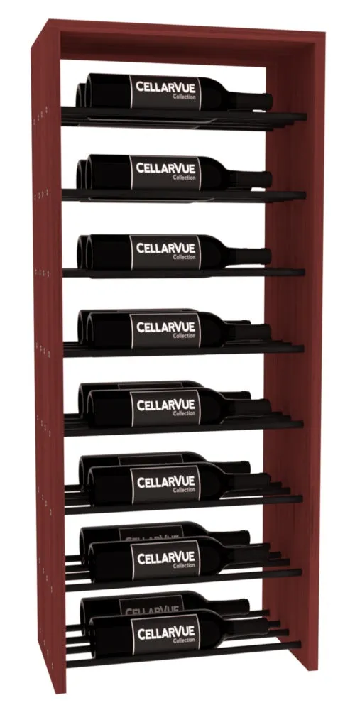 InstaCellar - 17.5" Horizontal Double Deep Top Display - Black Metal Rods