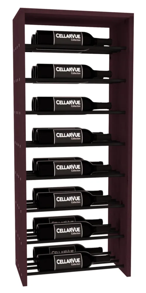 InstaCellar - 17.5" Horizontal Double Deep Top Display - Black Metal Rods