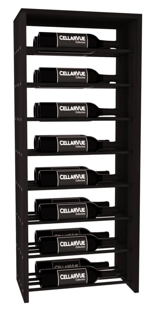 InstaCellar - 17.5" Horizontal Double Deep Top Display - Black Metal Rods