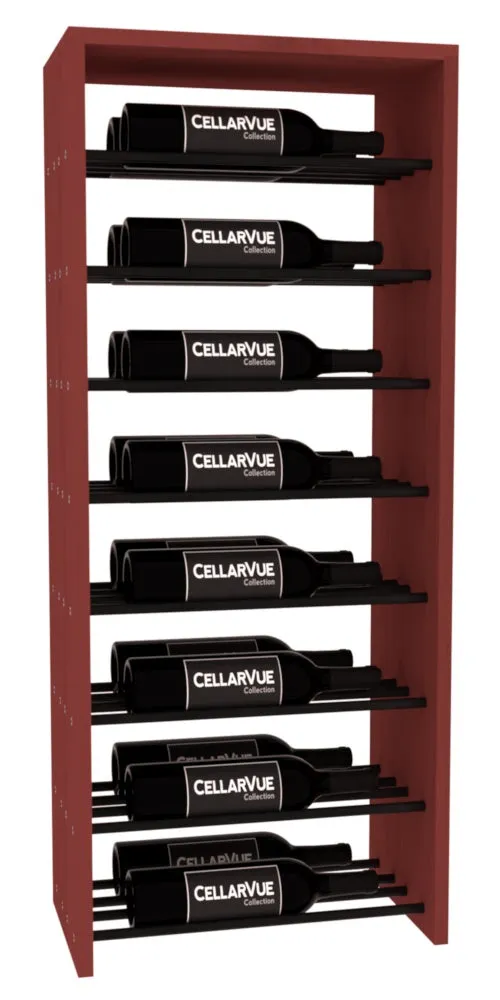 InstaCellar - 17.5" Horizontal Double Deep Top Display - Black Metal Rods