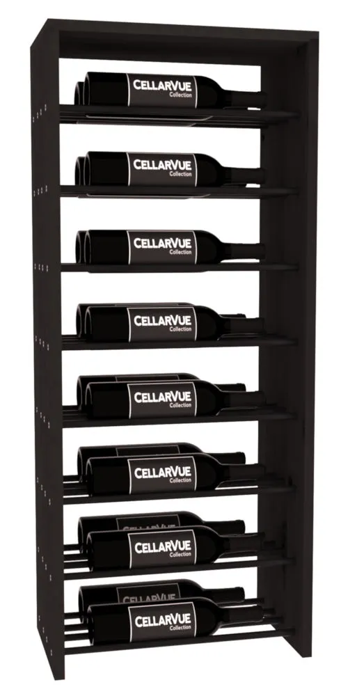InstaCellar - 17.5" Horizontal Double Deep Top Display - Black Metal Rods