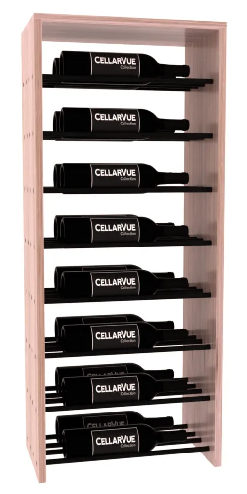 InstaCellar - 17.5" Horizontal Double Deep Top Display - Black Metal Rods